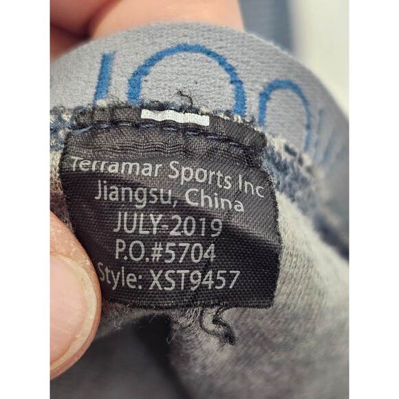 ALK Women's XS Woolskins Gray & blue Striped Baselayer Warm Leggings Pants GUC - Picture 5 of 6